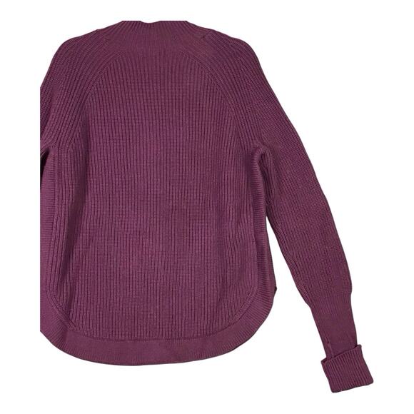 Treasure & Bond Women’s Large Purple Chunky Knit Mock Neck Sweater - Picture 12 of 14